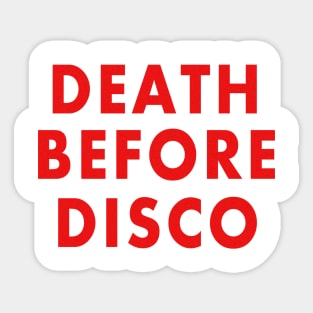 Retro Death Before Disco Sticker